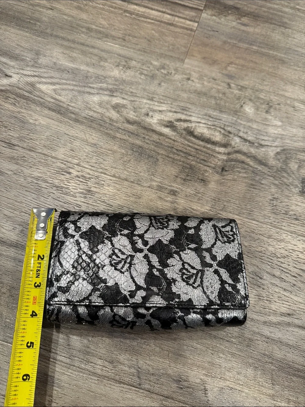 Jilly New York Clutch Exotic Skin Floral Lace Bag